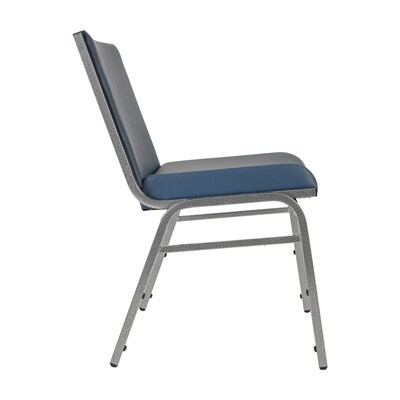 Flash Furniture HERCULES Vinyl Stacking Chair, Navy (XU60153NVYVYL)