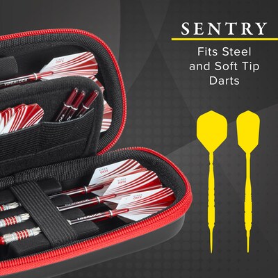 Casemaster Sentry Dart Case with Red Zipper (36-0601-02)