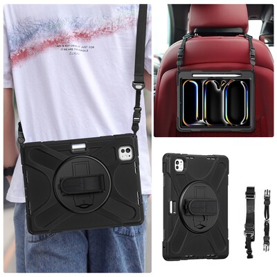 SaharaCase Raider-X Series Heavy Duty Case for iPad Pro 11" (M4 2024/M5 2025), Scorpion Black (TB00400)