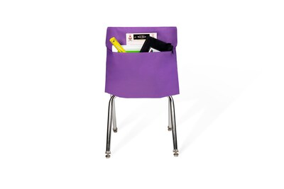 Seat Sack Seat Storage, 9.84" x 9.25" x 11.81", Purple, 25/Pack (19195)