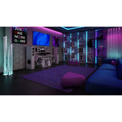 Joy Carpets Afterglow Nylon 12' x 7'6" Machine Tufted Rug, Fluorescent (467S)