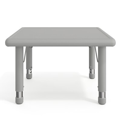 Flash Furniture Wren Square Activity Table, 24" x 24", Height Adjustable, Soft Gray (YUYCX0022SQRSGY)