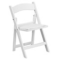 Flash Furniture Resin Kids Folding Event Party Chair with Vinyl Padded Seat, White, 10-Pieces (10LEL1K)