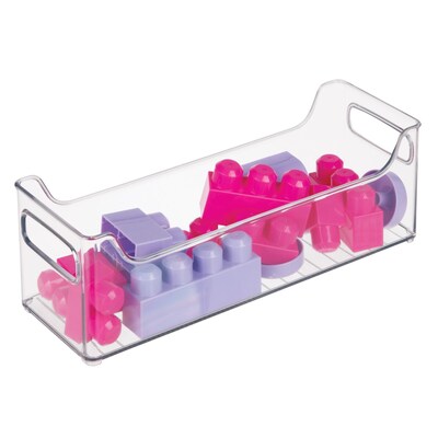 iDESIGN Medium Stackable Plastic Storage Bin, Clear (73430)