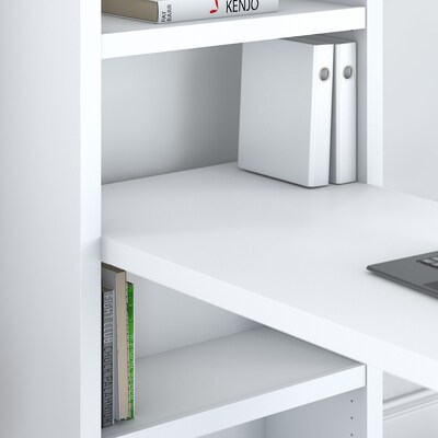 Bush Business Furniture Echo 56"W Bookcase Desk, Pure White (KI60107-03)