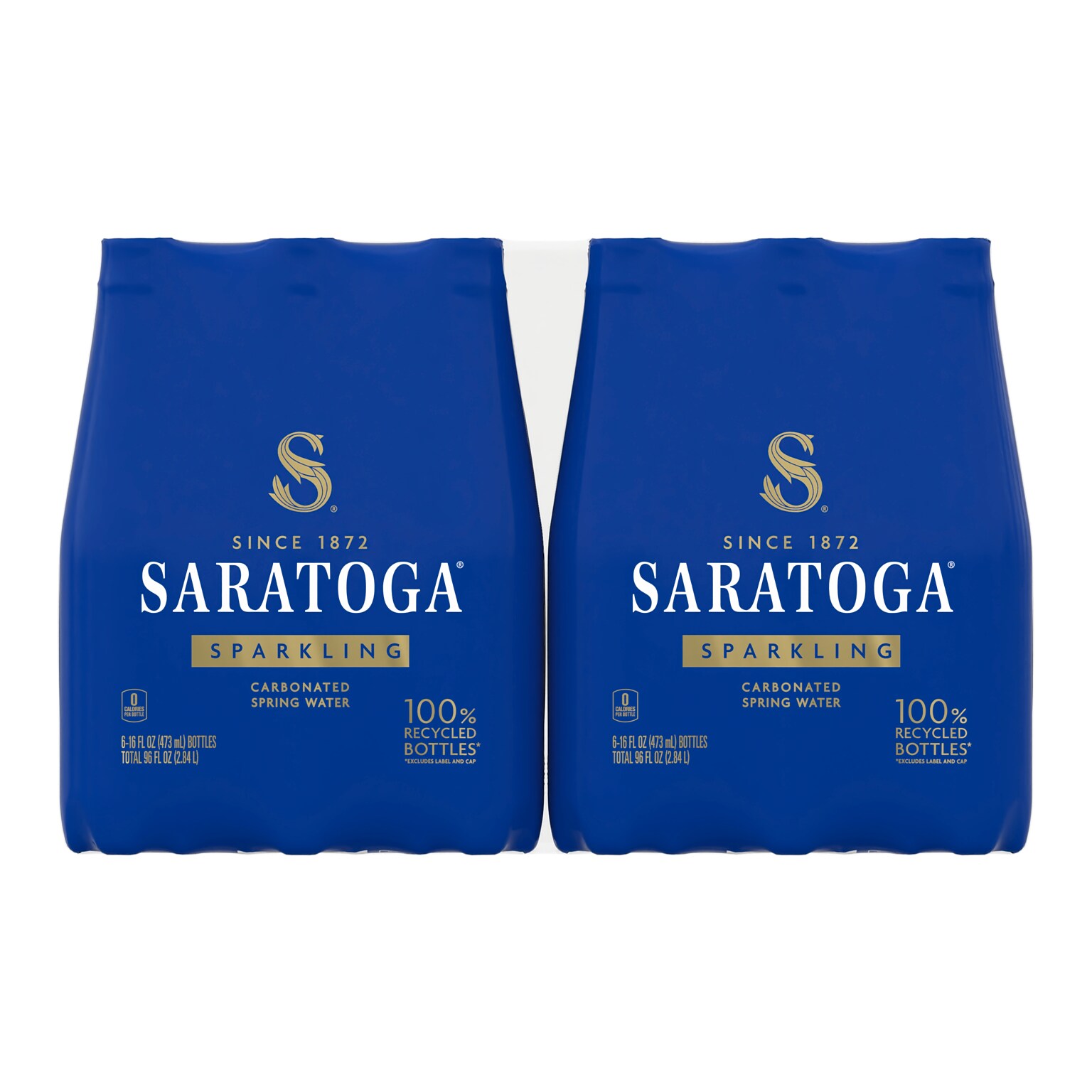 Saratoga Sparkling Purified Water, 16 oz., 6 Bottles/Case, 4 Cases/Carton (STG-12535971)