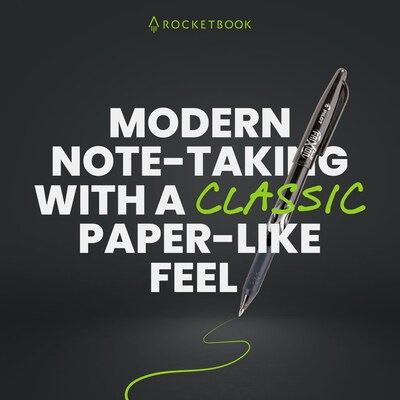 Rocketbook Core Smart Notebook, 6" x 8.8", Gray/Silver (CREXDT-ENAM-GRY-01)