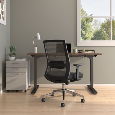 Staples Prestige Marrett Ergonomic Fabric Swivel Task Chair, Black (UN53249)