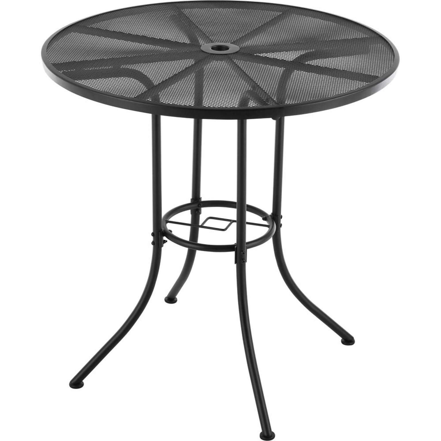 Global Industrial 36 Round Outdoor Counter Height Table, Steel Mesh, Black (262092)