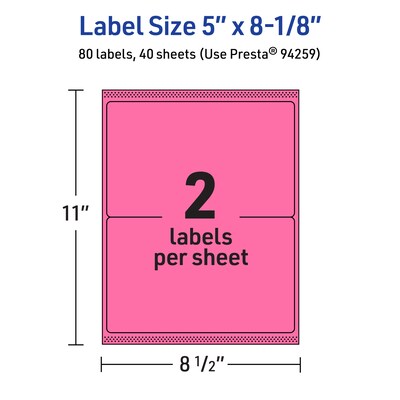 Avery Hemp Wraparound Band Laser/Inkjet Multipurpose Labels, 2-3/8" x 8", Off-White (240/Box)