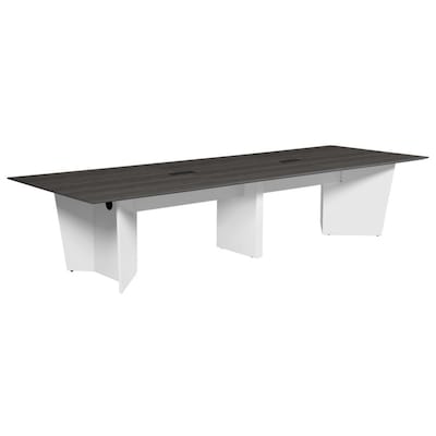 Regency Array 144W x 48D Conference Table with Grommet, Ash Grey/White (ACT14448AGWH)