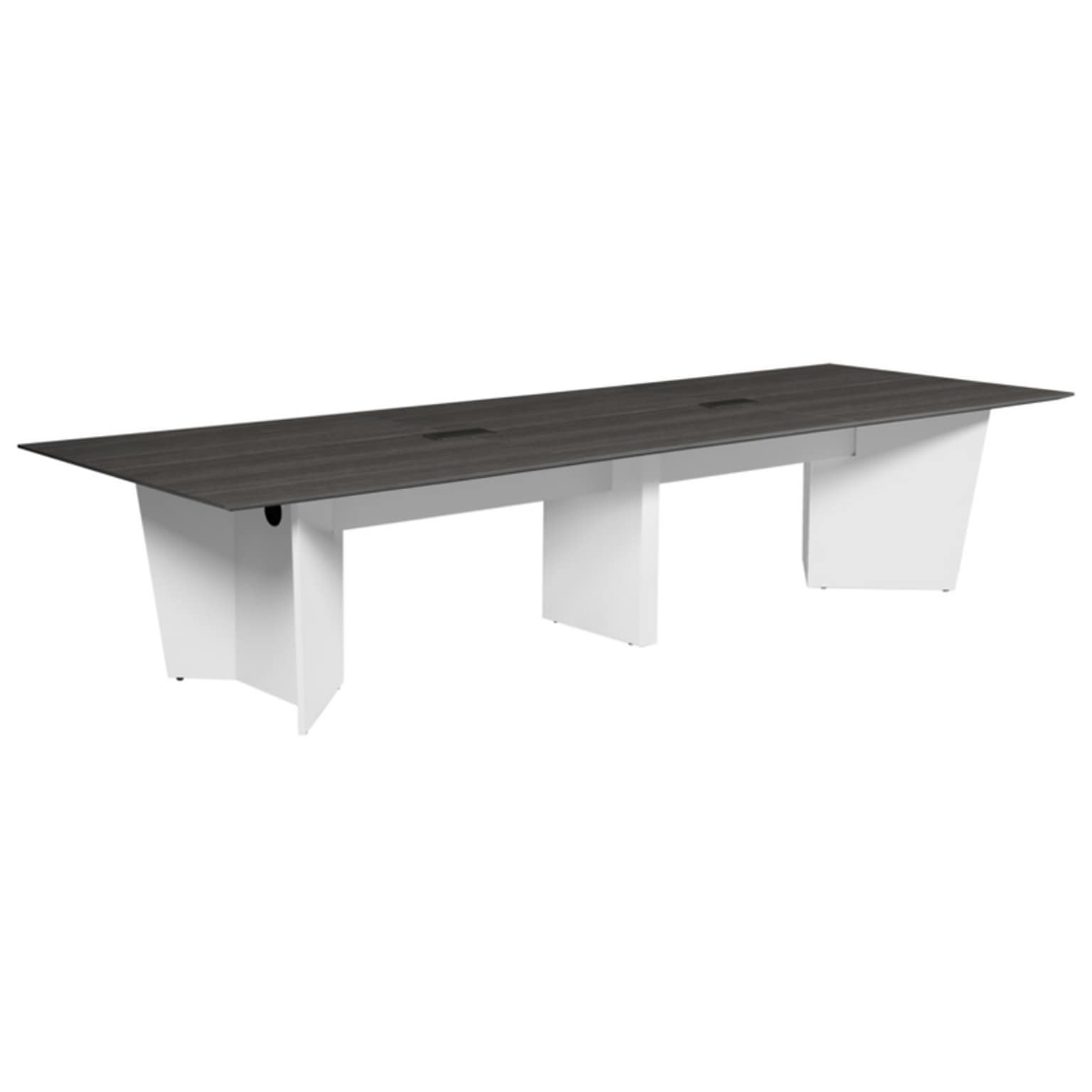 Regency Array 144W x 48D Conference Table with Grommet, Ash Grey/White (ACT14448AGWH)