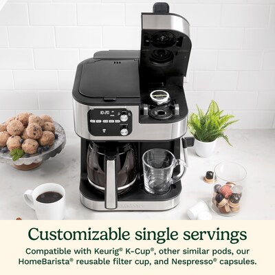 Cuisinart Barista Bar 4-in-1 12-Cups Automatic Coffee Maker, Black (SS4N1NAS)