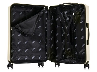 InUSA Drip 24" Hardside Suitcase, 4-Wheeled Spinner, TSA Checkpoint Friendly, Sand (IUDRI00M-SAN)