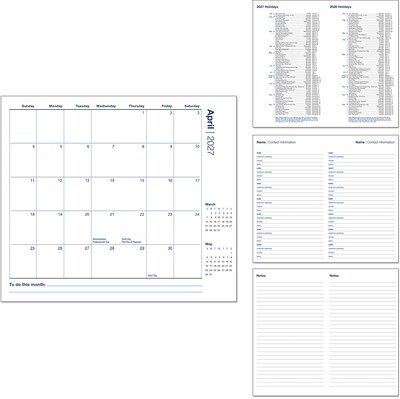 Custom Seam Marble Monthly Pocket Calendar