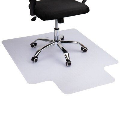 Mind Reader Carpet Chair Mat with Lip, 36" x 48'', Low-Pile, Clear (OFFCMAT-CLR)