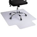 Mind Reader 9-to-5 Collection Carpet Chair Mat with Lip, 36 x 48, Low-Pile, Clear (OFFCMAT-CLR)