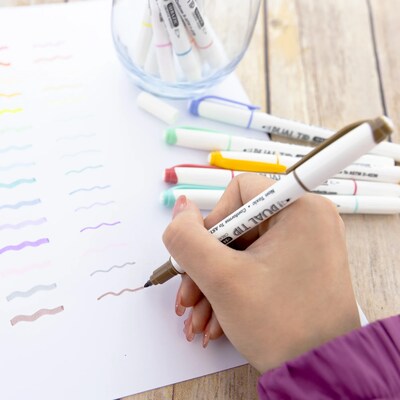 Bazic Alcohol-Based Markers, Twin Tip, Assorted Colors, 15/Pack (BAZ1215)