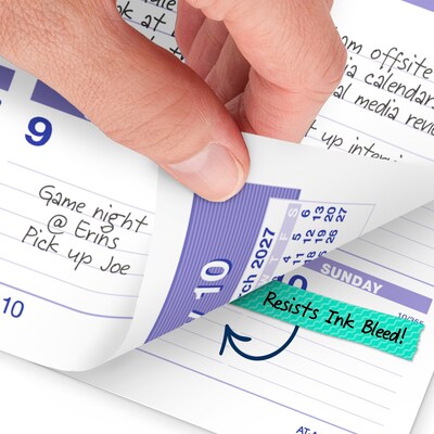 2027 AT-A-GLANCE Flip-A-Week 7" x 5.5" Weekly Desk Calendar Refill, White/Blue (SW705X-50-26)