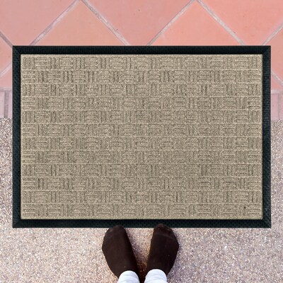 Floortex Doortex Ribmat Indoor / Outdoor Entrance Mat, 72 x 48, Brown (NREMFLLV0110)