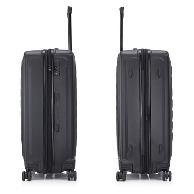 US Army FOX PRO 3-Piece Hardside Spinner Carry-On Luggage Set, TSA Checkpoint Friendly, Black (USLFPROSML-BLK)