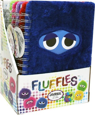 Inkology Fluffles Journal, 5.8 x 8.3, College Ruled, Multicolor, 6/Pack (INK-6121-06PDQ)
