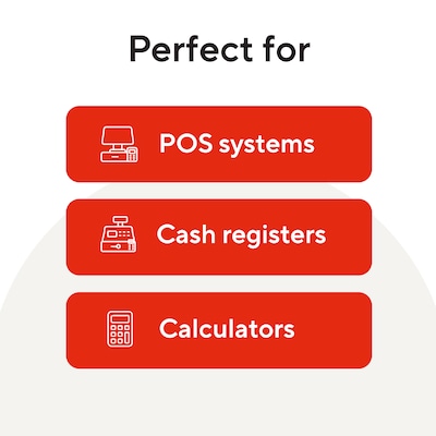 Staples BPA Free Cash Register/POS Rolls, 3 1/8" x 220', 50/Carton (20972)