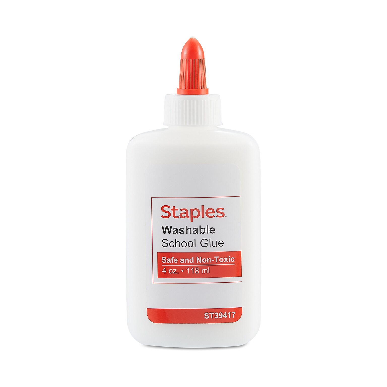 Staples® Washable Removable Liquid School Glue, 4 oz., White (ST39417/39417)