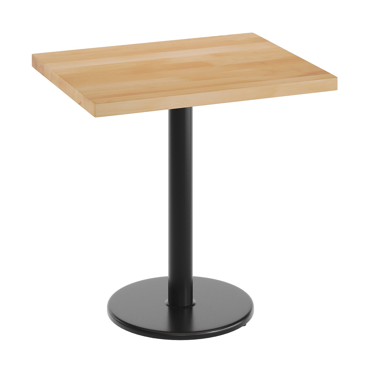 Flash Furniture Bennett Wooden Commercial Indoor Table, 30 x 24, Natural Top/Black Base (GSF2430NTTR18)