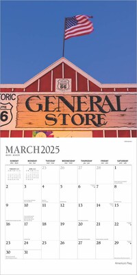 2025 Plato America's Flag 12" x 12" Monthly  Wall Calendar (9781975478759)
