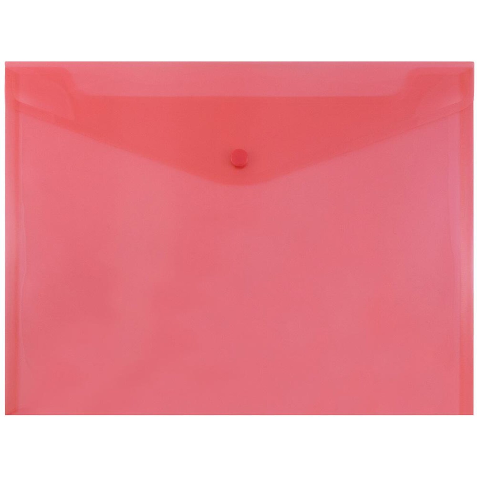 JAM Paper Premium Plastic Document File, Letter, Red, 3/Pack (218S0REX3)