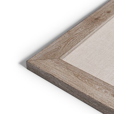 U Brands Linen Bulletin Board, Wood Frame, 3' x 2' (4891U00-01)