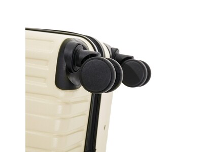 InUSA Drip 24" Hardside Suitcase, 4-Wheeled Spinner, TSA Checkpoint Friendly, Sand (IUDRI00M-SAN)