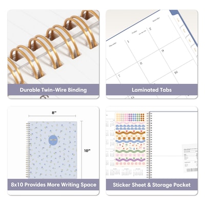 2027 Blue Sky Sincerely Jules 8" x 10" Monthly Planner, Blue (164253)