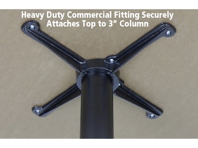 Correll 24" Round Dry-Erase Markerboard Cafe Table, Frosty White/Black (BXB24DER-80)