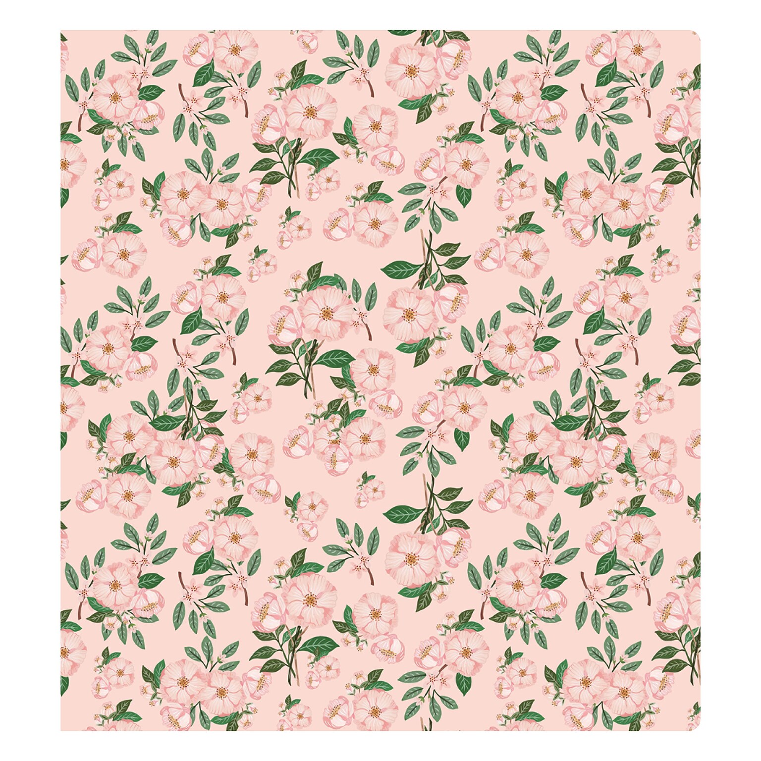 Blue Sky Letterpress 1-1/4 3-Ring Binder, Camellia Orchid (155604)