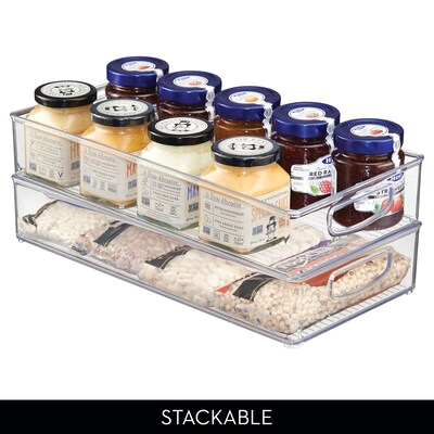 iDESIGN Large Stackable Plastic Storage Bin, Clear (63599)