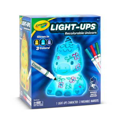 Crayola Unicorn Light Ups, 4 Pieces/Pack (74-7633)