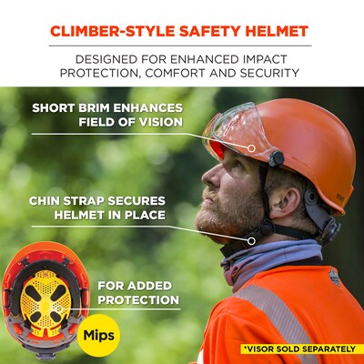 8974-MIPS  Orange Class E Safety Helmet with MIPS