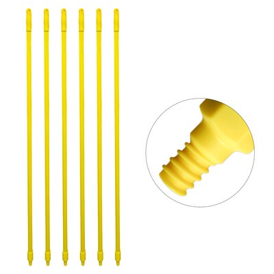 BISON LIFE 60" Fiberglass Wet Mop Handle, Yellow, 6/Pack (BP-MS-FBBH60-Y-6)
