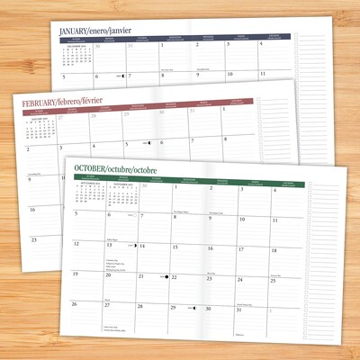 2025 Willow Creek Modern Stripe 5" x 9.5" Monthly Planner, Multicolored (48597)