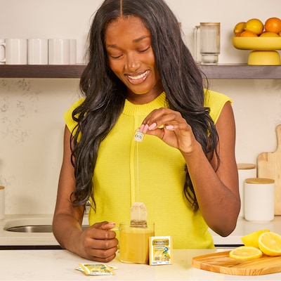 Twinings Decaf Probiotic Lemon & Ginger Herbal Tea Bags, 18/Box (TNA95223)