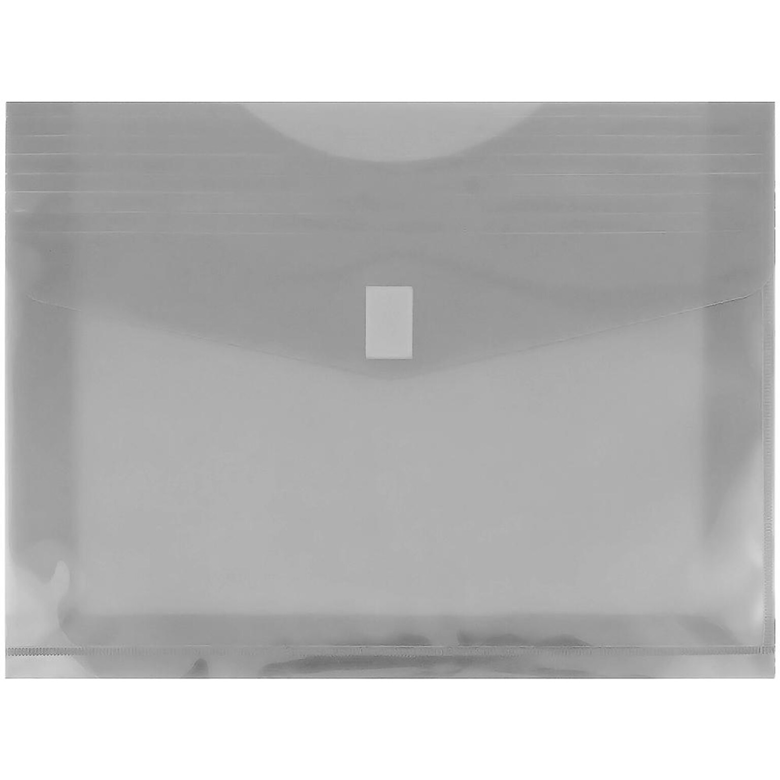 JAM Paper Premium Plastic Document File, 1 Pocket, Letter, Gray, 3/Pack (218V2smx3)