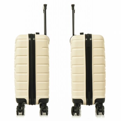 InUSA Trend 22.4" Hardside Suitcase, 4-Wheeled Spinner, TSA Checkpoint Friendly, Sand (IUTRE00S-SAN)