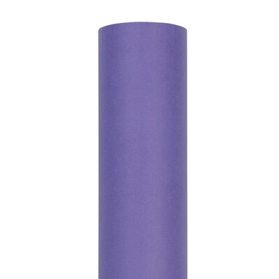 JAM Paper Short Mini Roll Wrapping Paper, 26.3 sq. ft., Purple, 2/Pack(277013537263a)