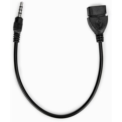 Rocstor USB-A to 3.5mm Audio Headphone Jack Adapter, Female to Male, Black (Y10A297-B1)