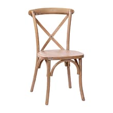 Flash Furniture Advantage Wood X-Back Chair, Armless, Medium White Grain (XBACKMEDWHT)