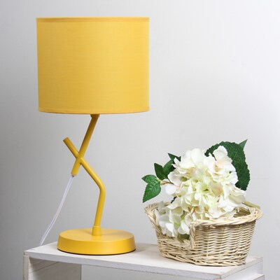 Simple Designs Abstract 17.13" LED Table Lamp, Yellow (LT1172-YLW)