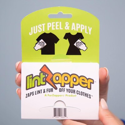 FurZapper LintZapper Portable Lint Sheets, White/Green, 3/Pack (LZ003PK)