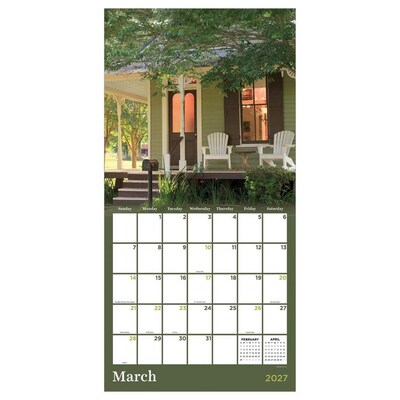 2027 TF Publishing Porches 11 x 12 Monthly Wall Calendar, Multicolored (27-1058)